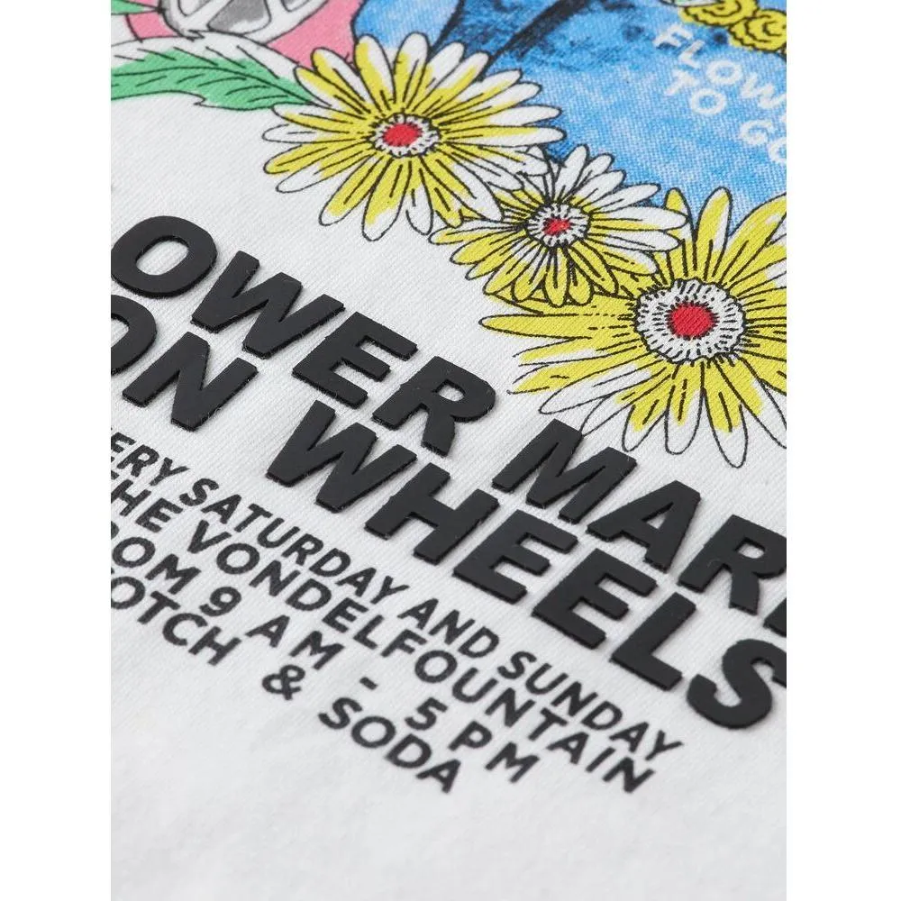 Regular Fit Floral Artwork Organic T-Shirt - Off White