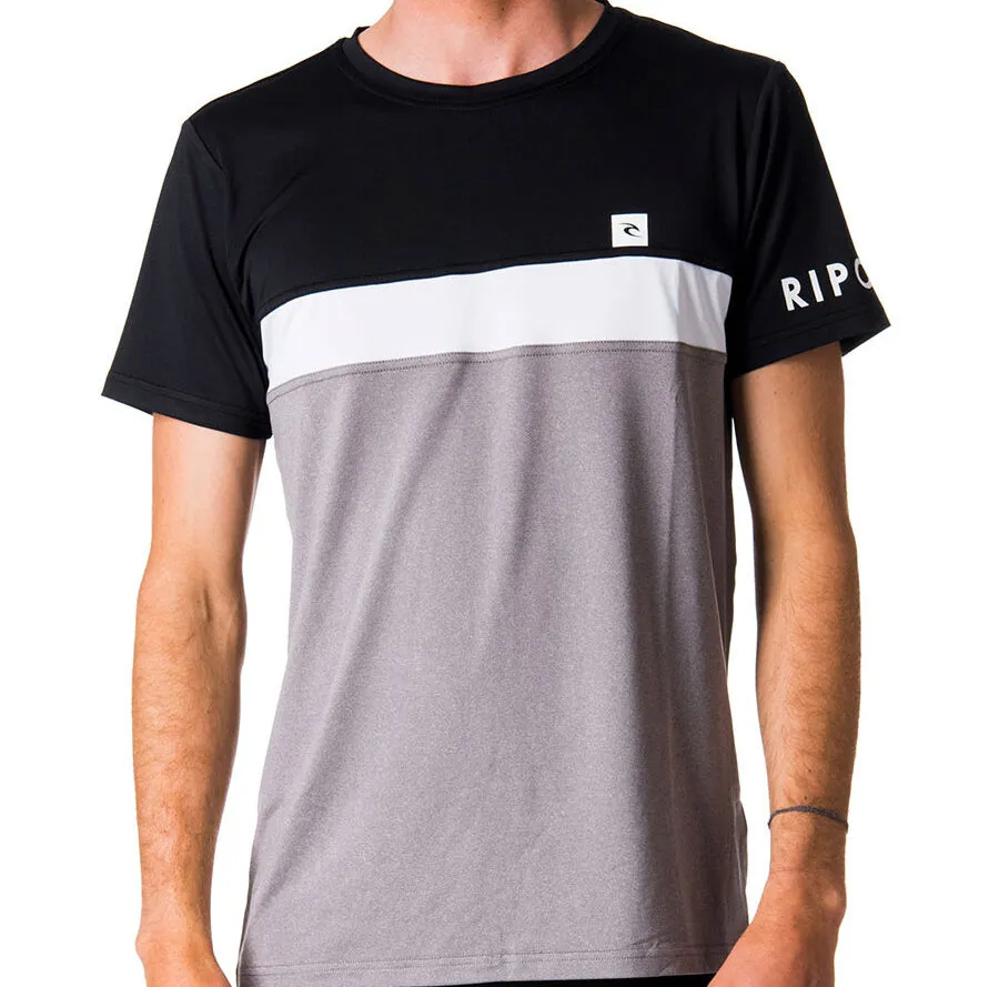 RIP CURL MENS UNDERLINE PANEL S/SL RASH/UVT