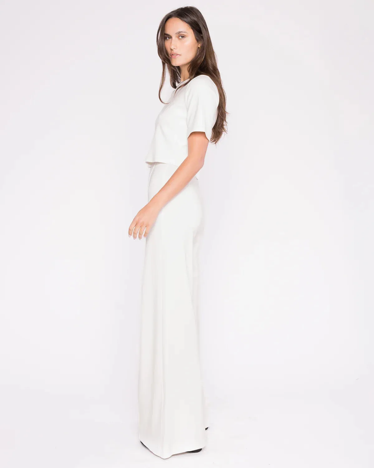 Ripley Rader Off-White Ponte Knit Short Sleeve Top