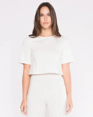 Ripley Rader Off-White Ponte Knit Short Sleeve Top