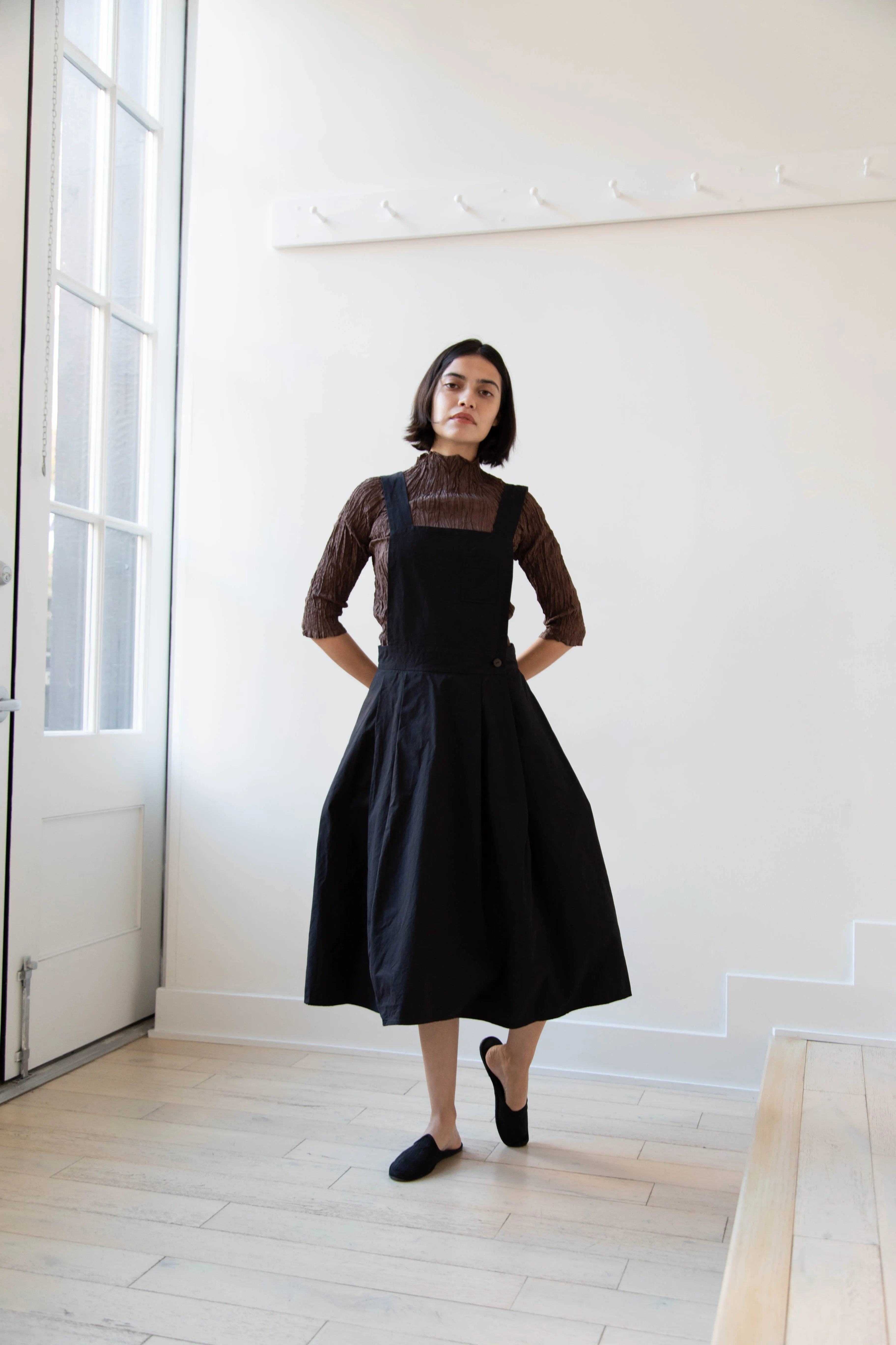 Risa Nakamura | Apron Skirt "G" in Washed Cotton Gabardine