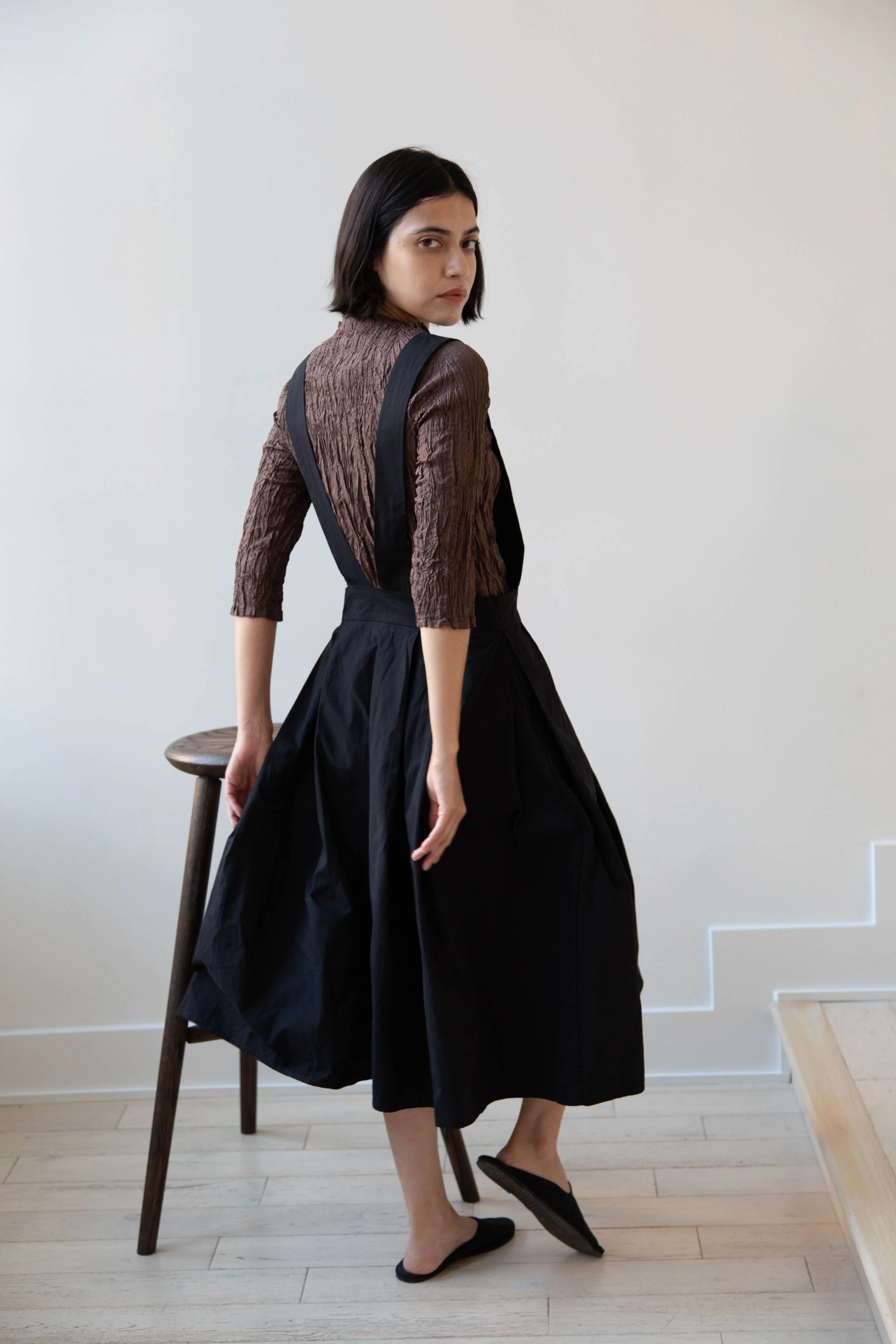 Risa Nakamura | Apron Skirt "G" in Washed Cotton Gabardine