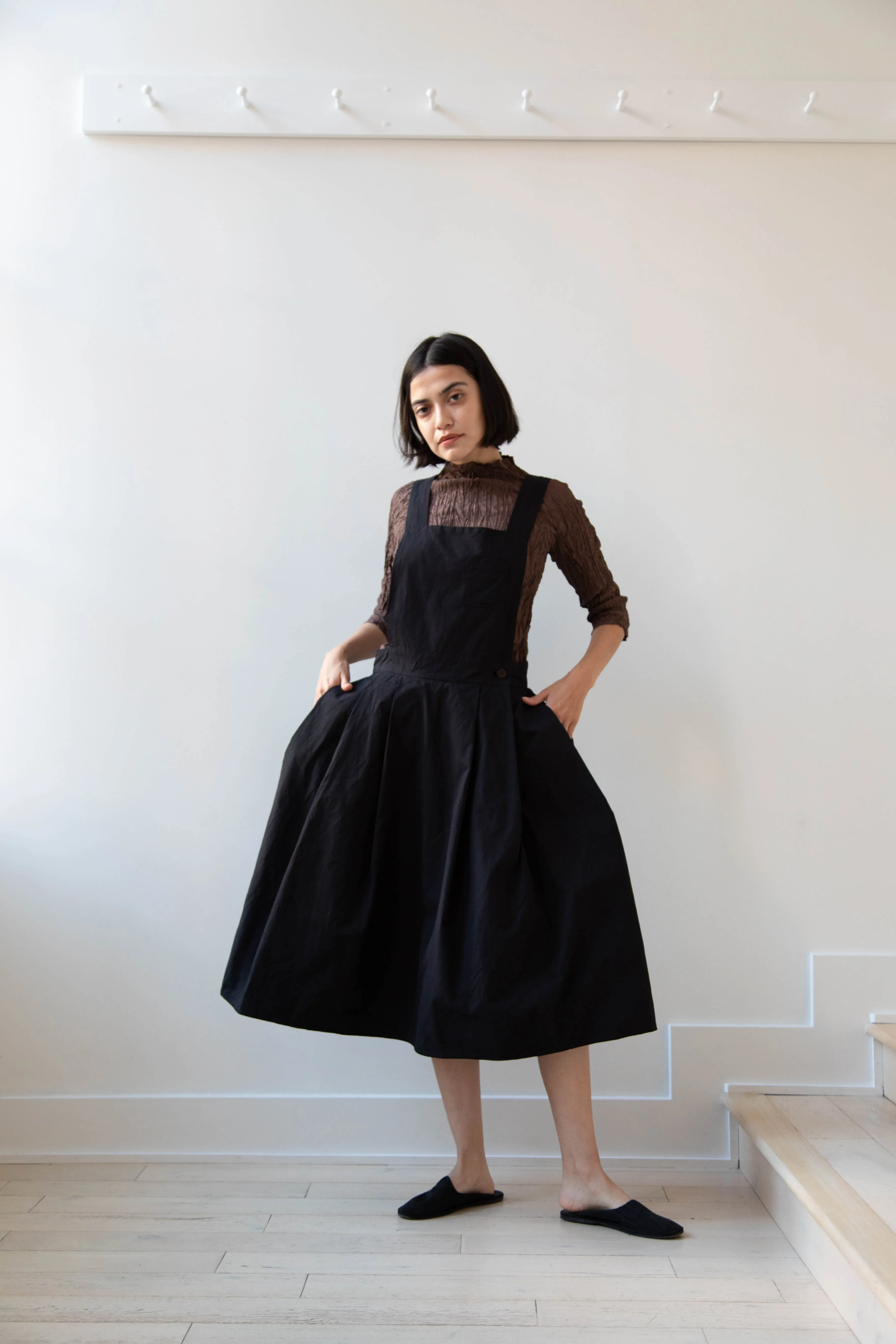Risa Nakamura | Apron Skirt "G" in Washed Cotton Gabardine