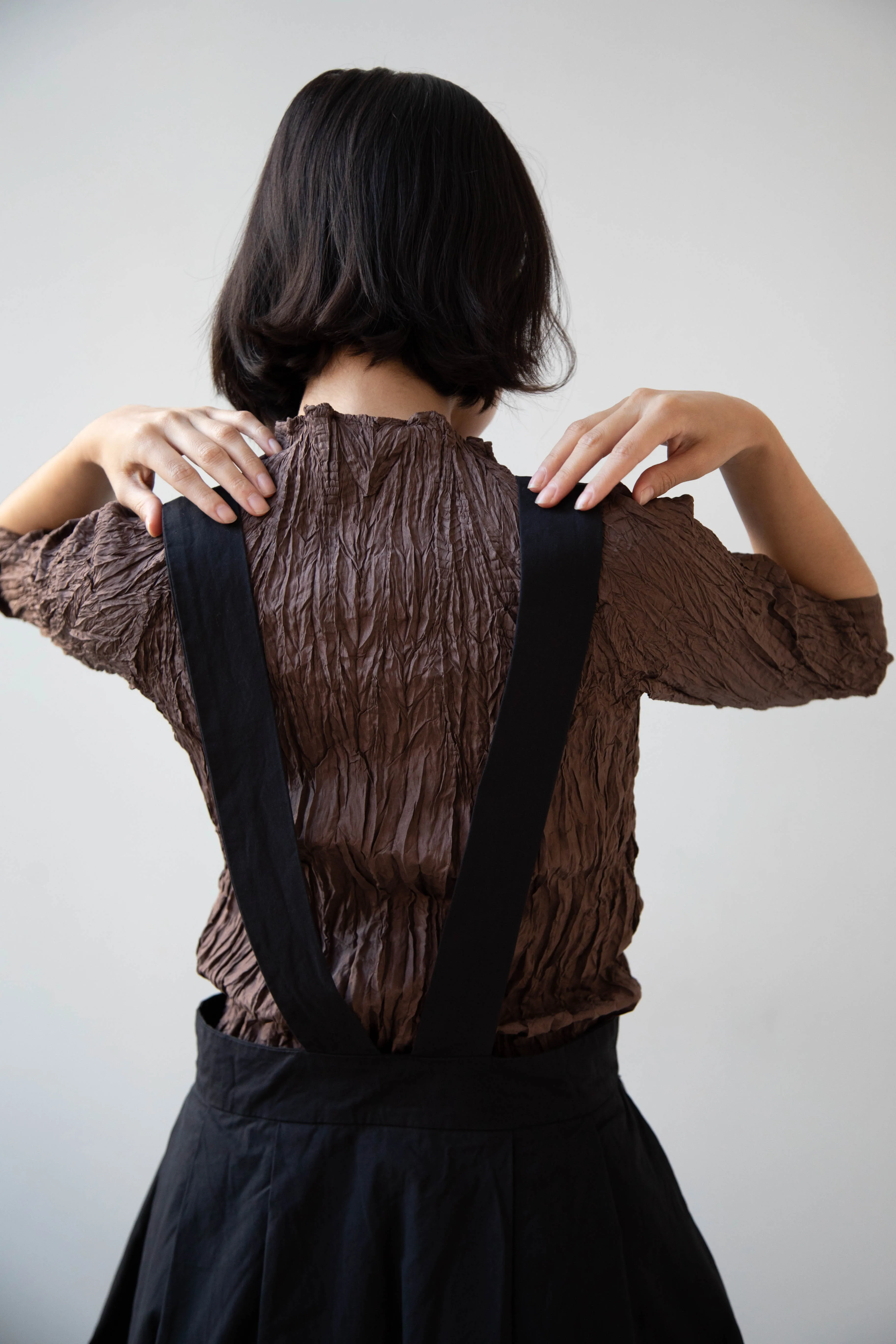 Risa Nakamura | Apron Skirt "G" in Washed Cotton Gabardine