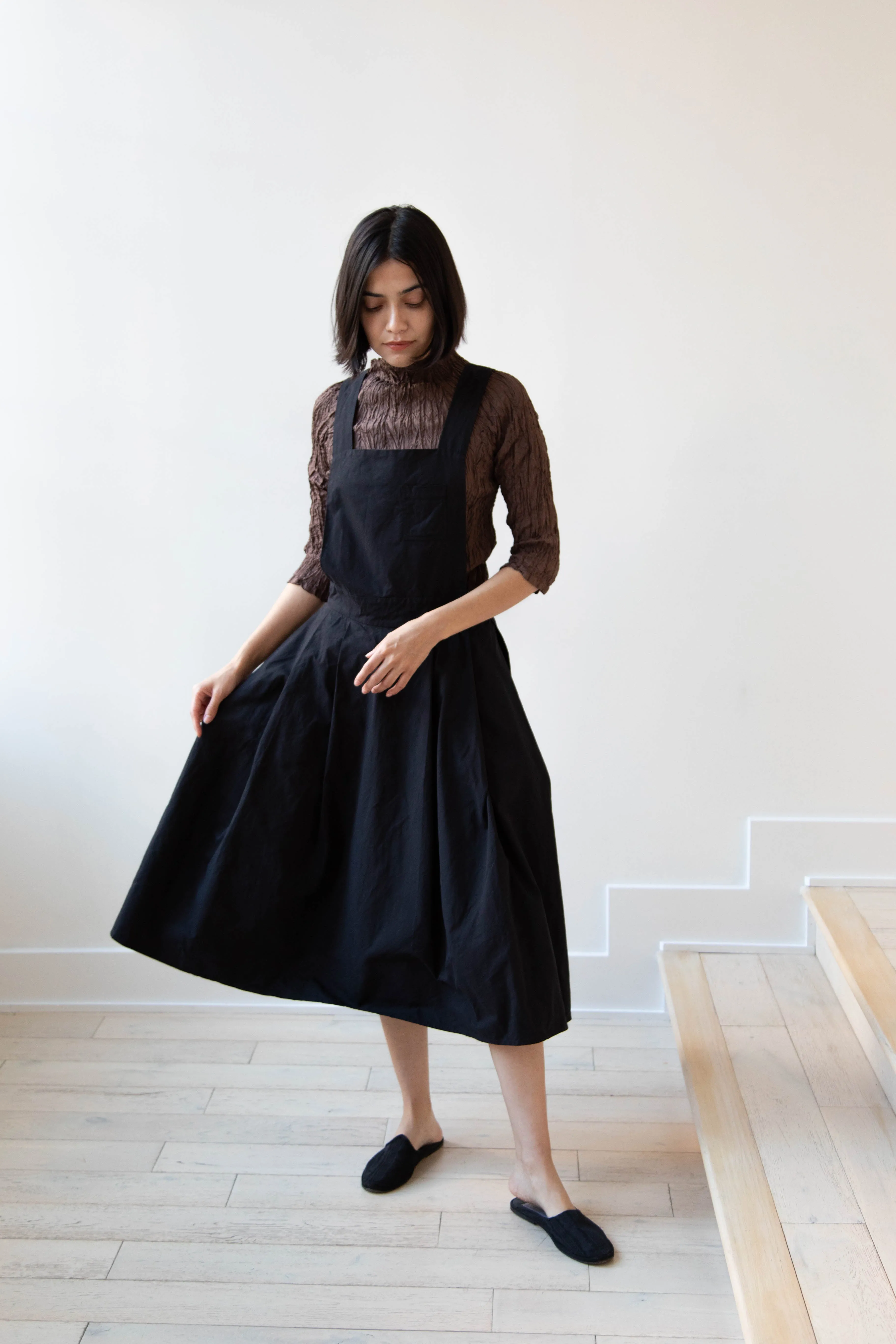 Risa Nakamura | Apron Skirt "G" in Washed Cotton Gabardine