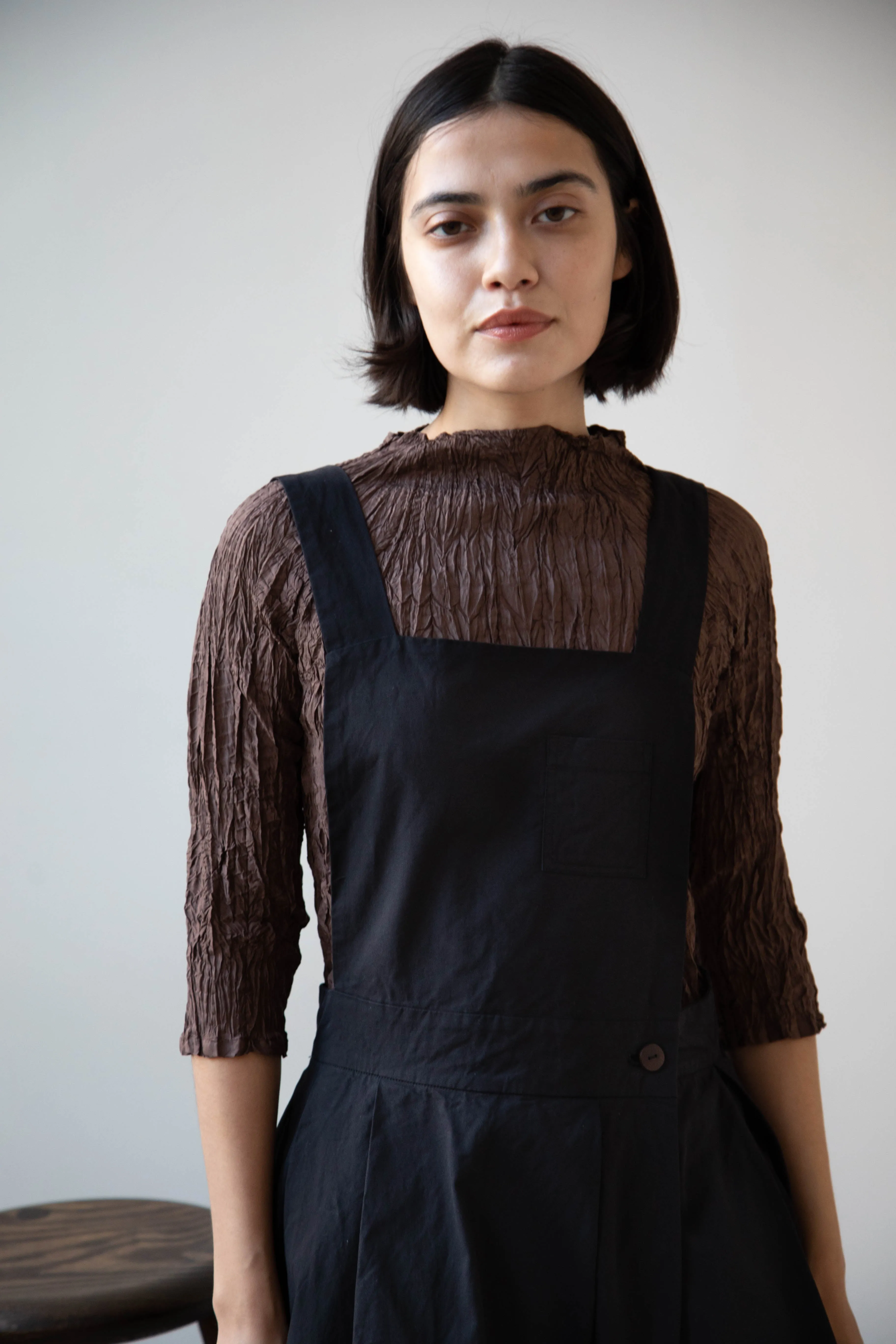 Risa Nakamura | Apron Skirt "G" in Washed Cotton Gabardine