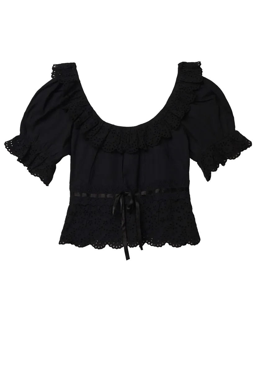 Rixo Elna Top - Black