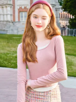 Romantic Double-Layered Crop Tee