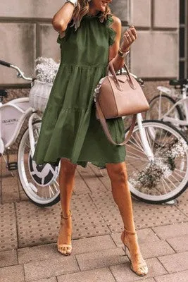 Ruffled Smock Dress