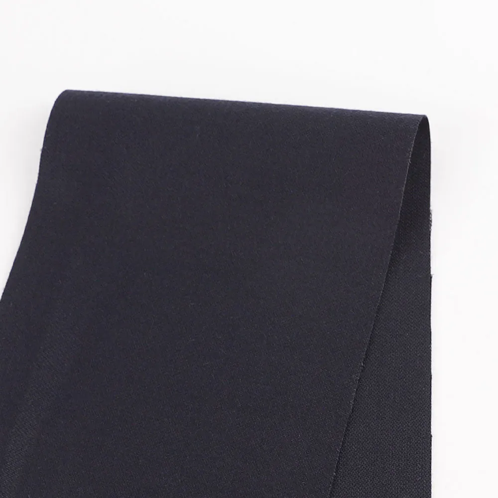 Sateen Wool / Poly Suiting - Dark Navy