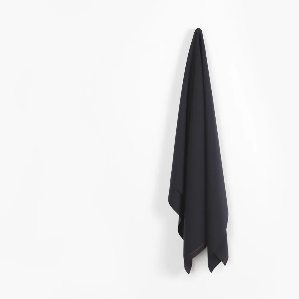 Sateen Wool / Poly Suiting - Dark Navy