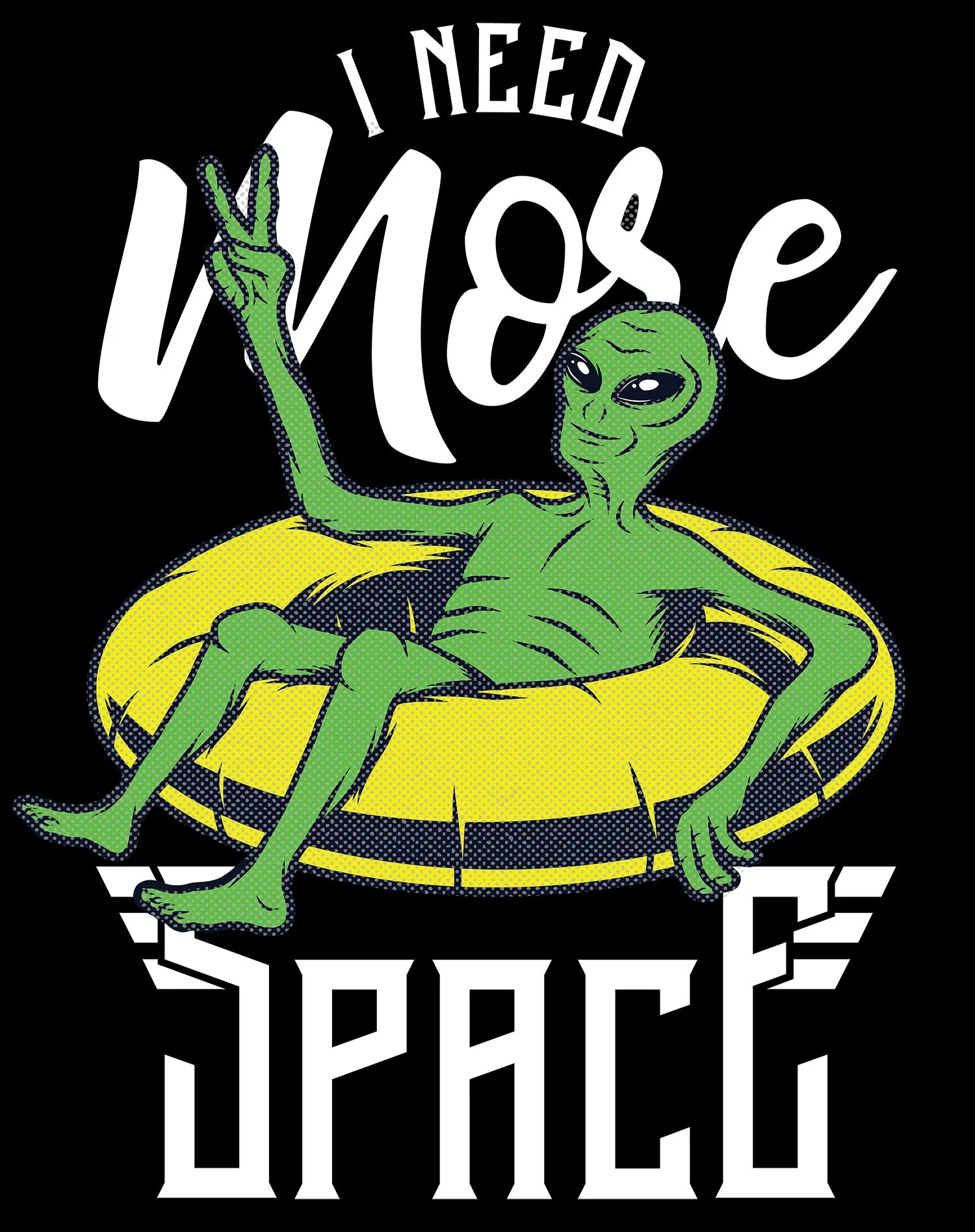 Science Space I Need More Alien X Parody Nerd Geek Chic Lol Official Men's T-shirt