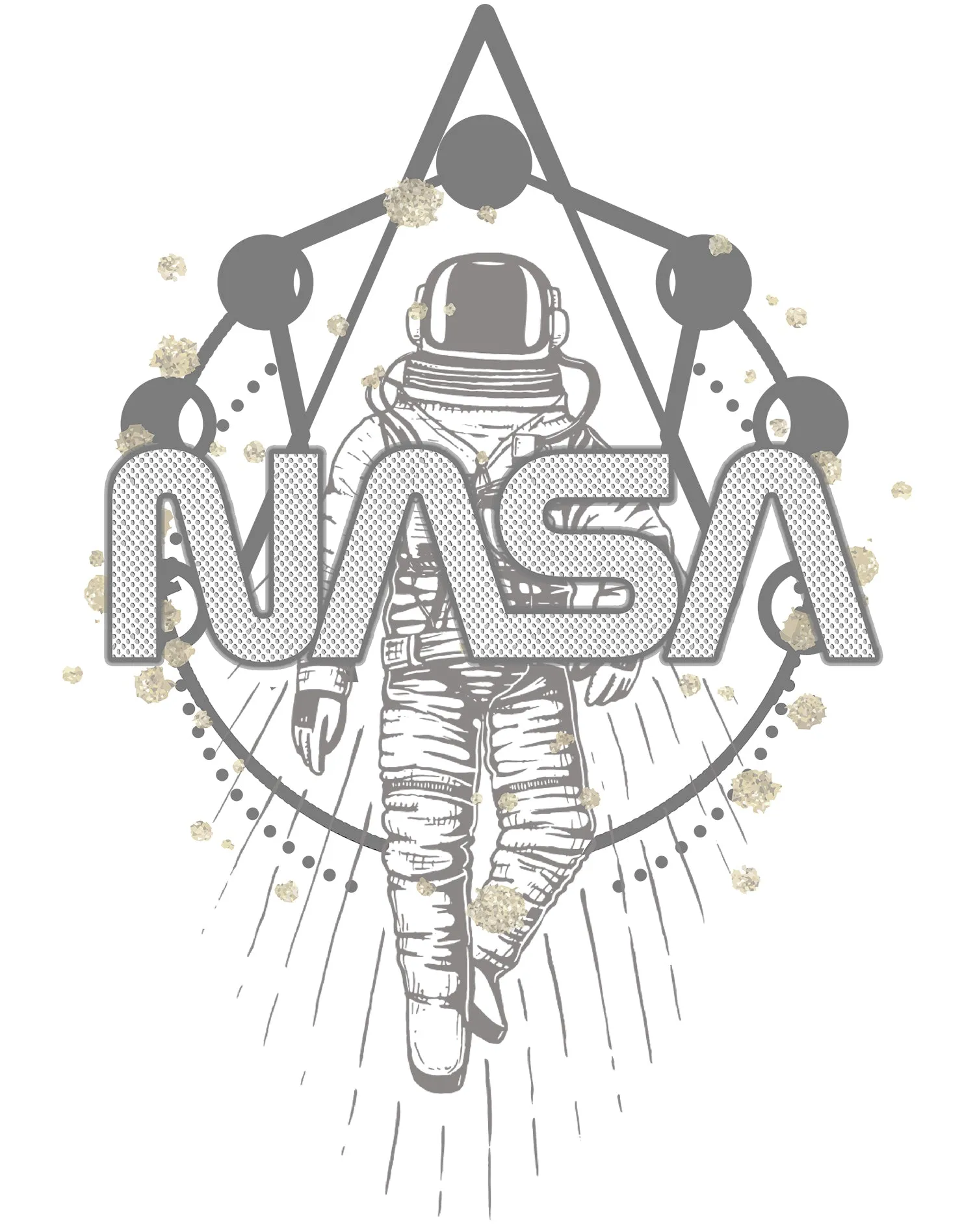 Science Space NASA Astronaut Sacred Geometry Nerd Geek Chic Official Women's T-shirt