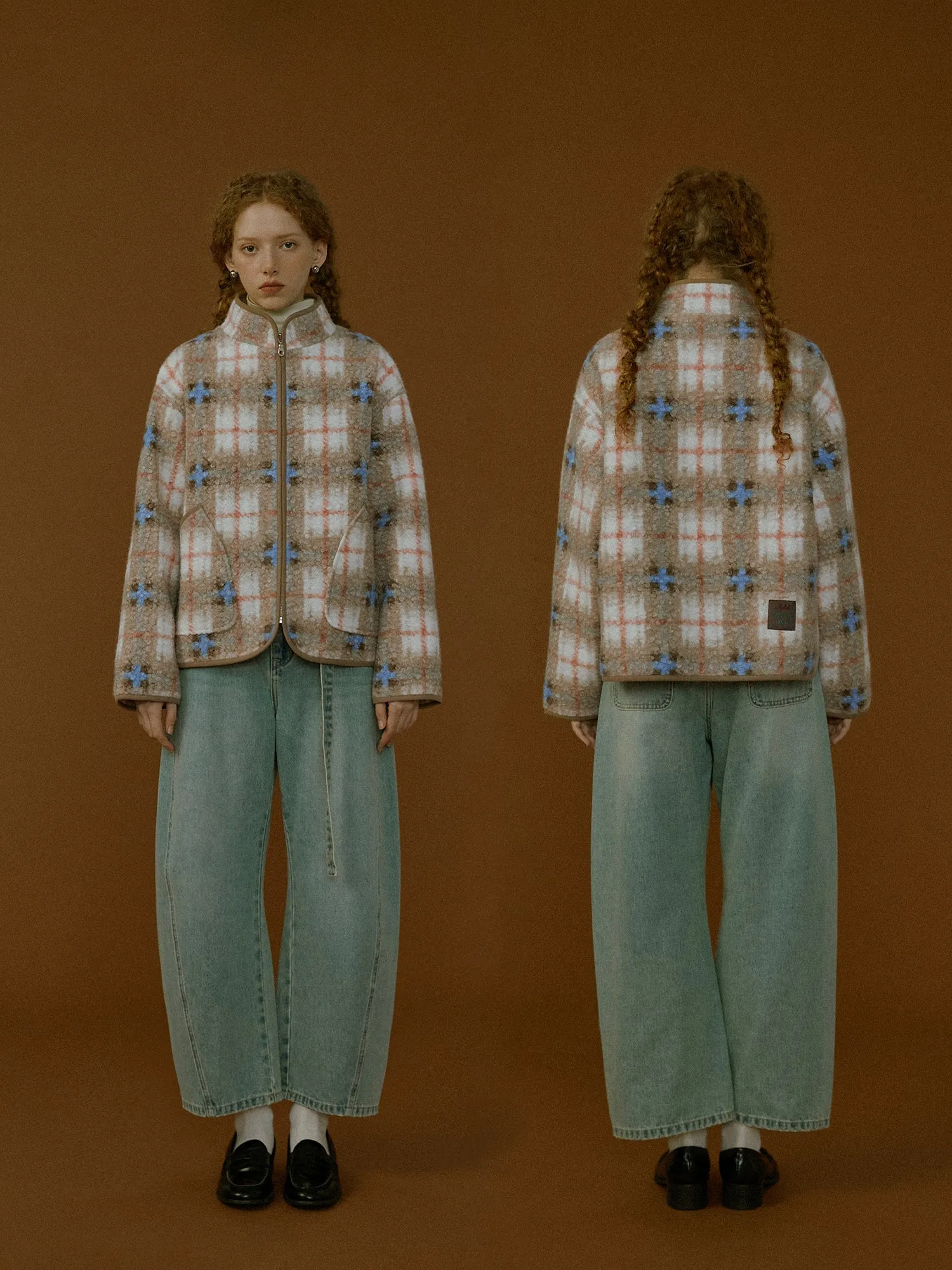 Scottish Plaid Boucle Jacket