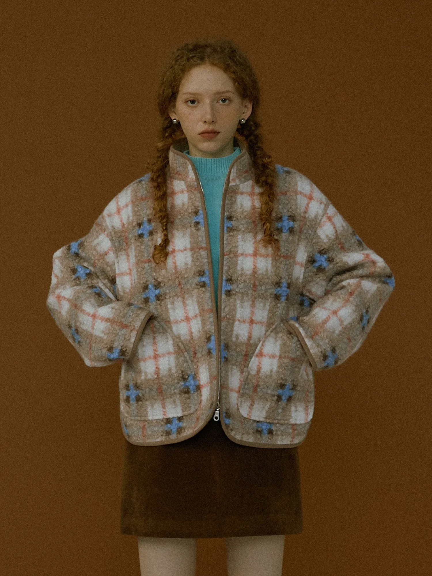 Scottish Plaid Boucle Jacket