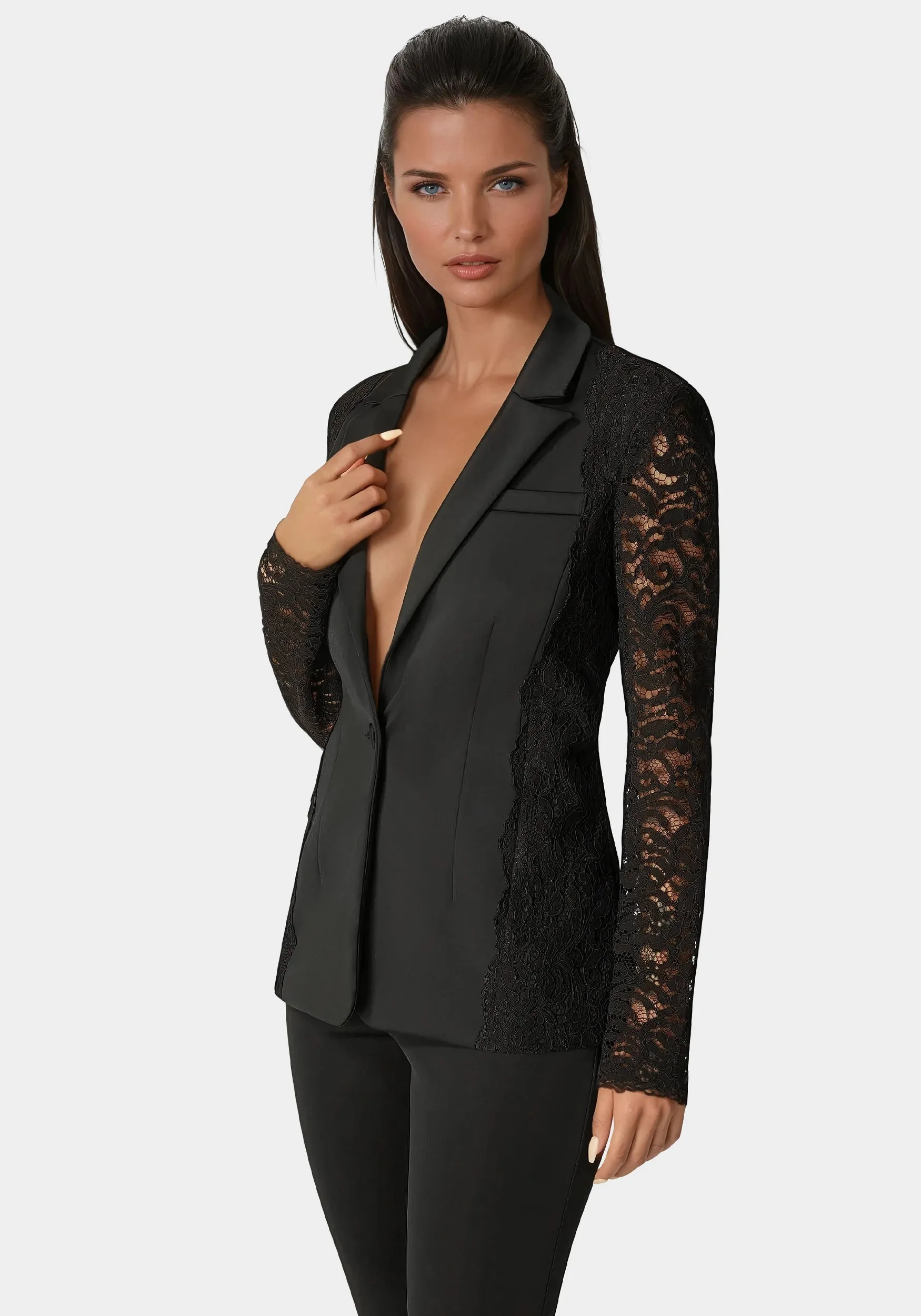 Scuba Tailored Lace Blazer