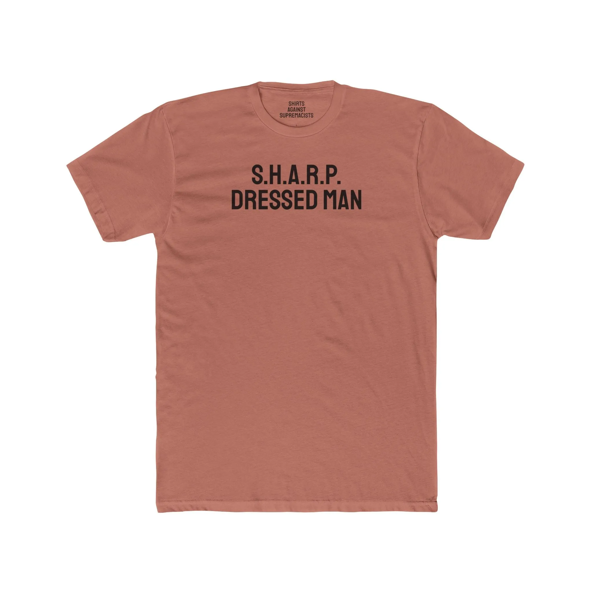 S.H.A.R.P. Dressed Man - Unisex Cotton Crew Tee