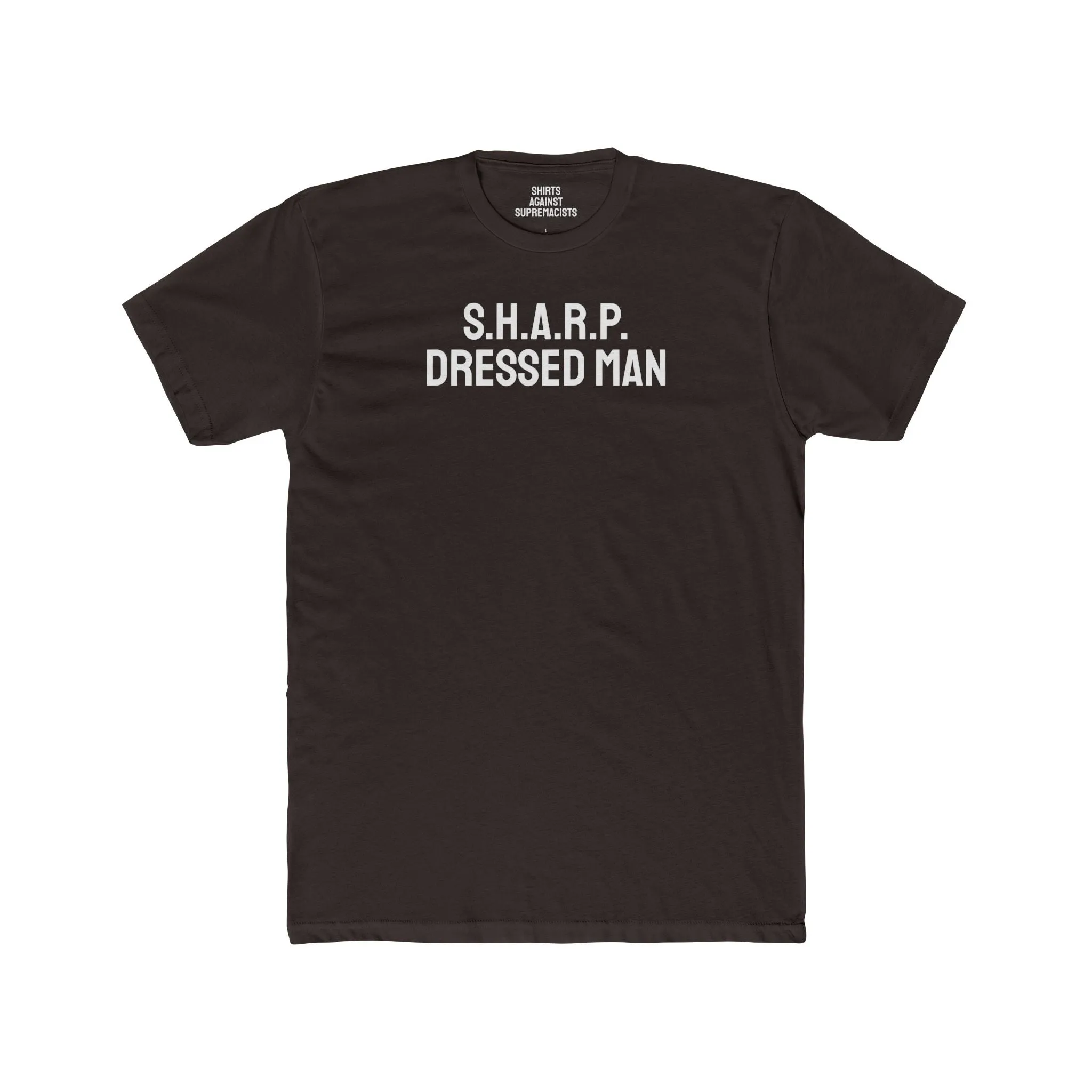 S.H.A.R.P. Dressed Man - Unisex Cotton Crew Tee
