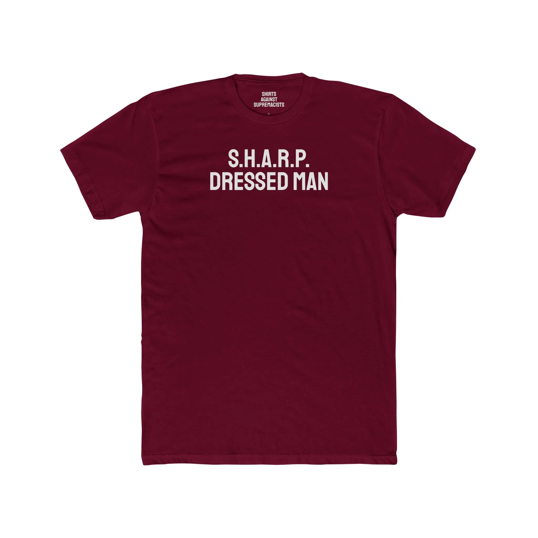 S.H.A.R.P. Dressed Man - Unisex Cotton Crew Tee