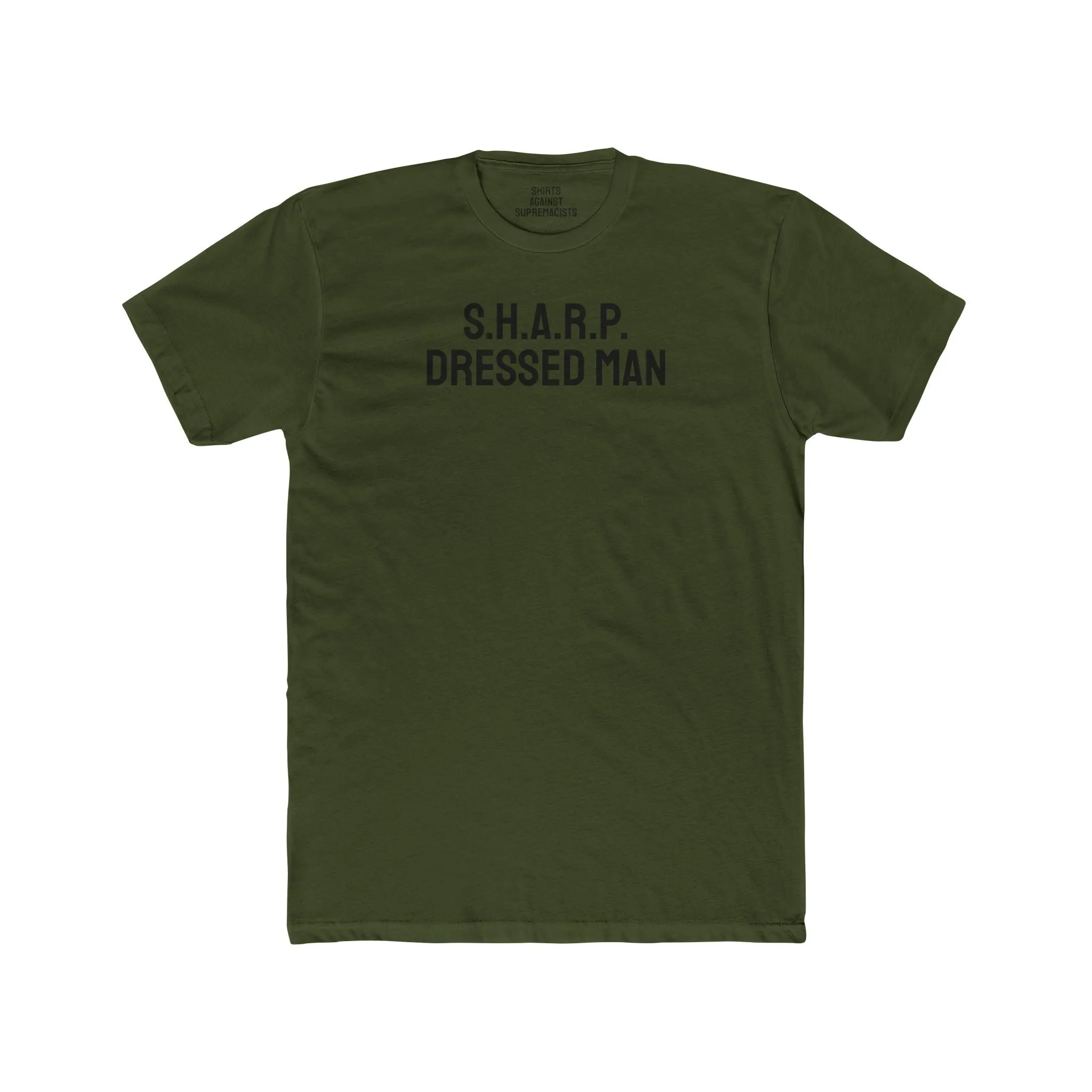 S.H.A.R.P. Dressed Man - Unisex Cotton Crew Tee