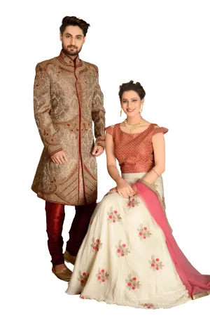 Sherwani (Custom Tailored) - (D.No.-1095)