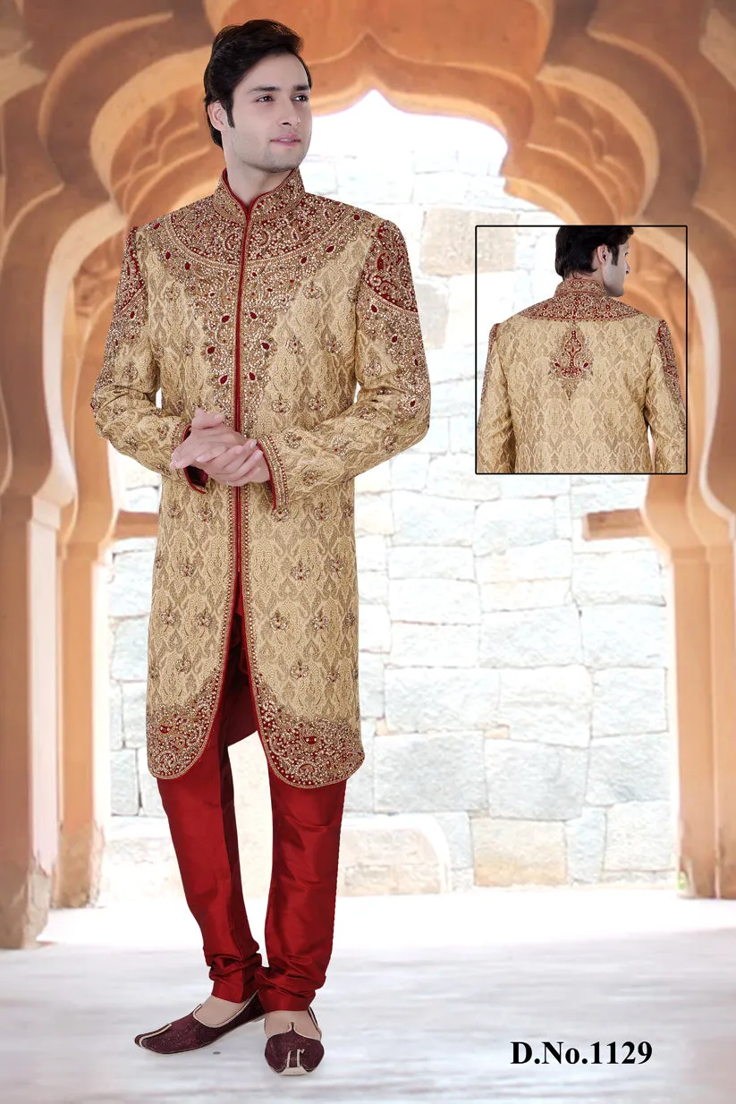 Sherwani (Custom Tailored) - (D.No.-1129)