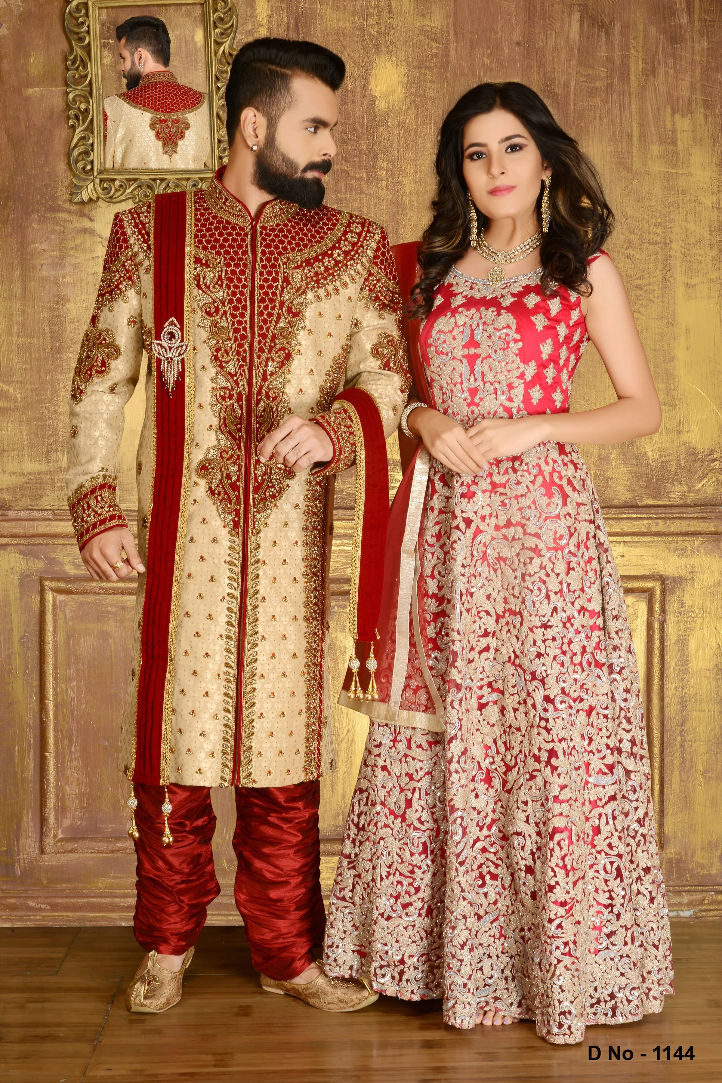 Sherwani (Custom Tailored) - (D.No.-1144)