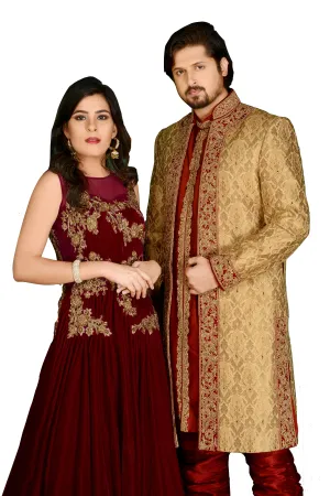 Sherwani (Custom Tailored) - (D.No.-1204)