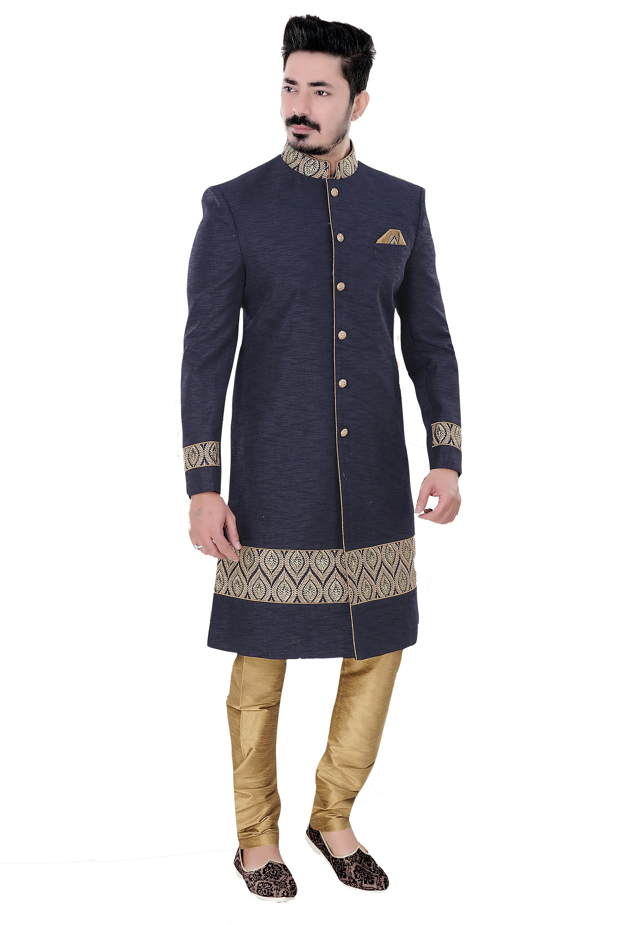 Sherwani (Custom Tailored) - (D.No.-1249)