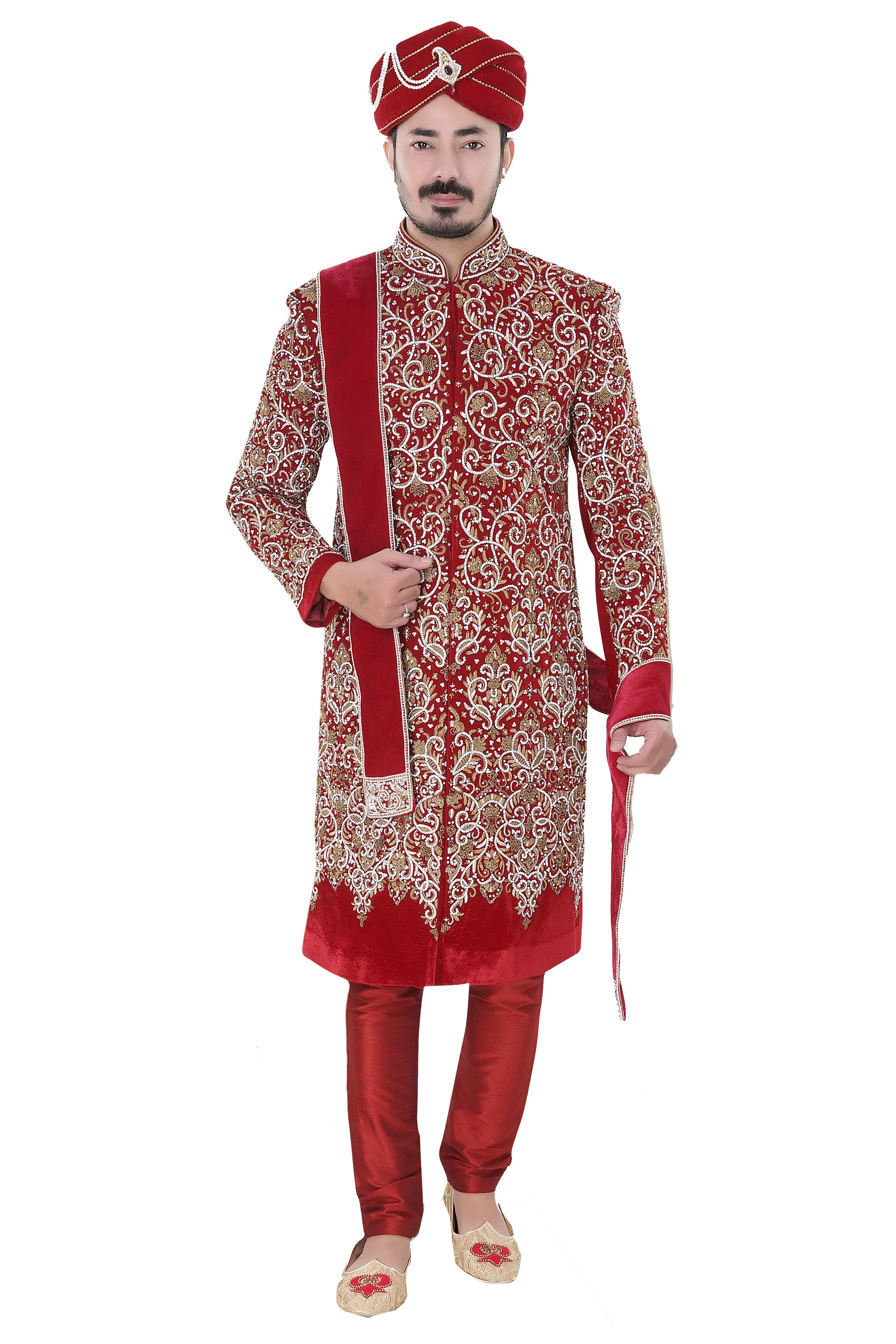 Sherwani (Custom Tailored) - (D.No.-1254)
