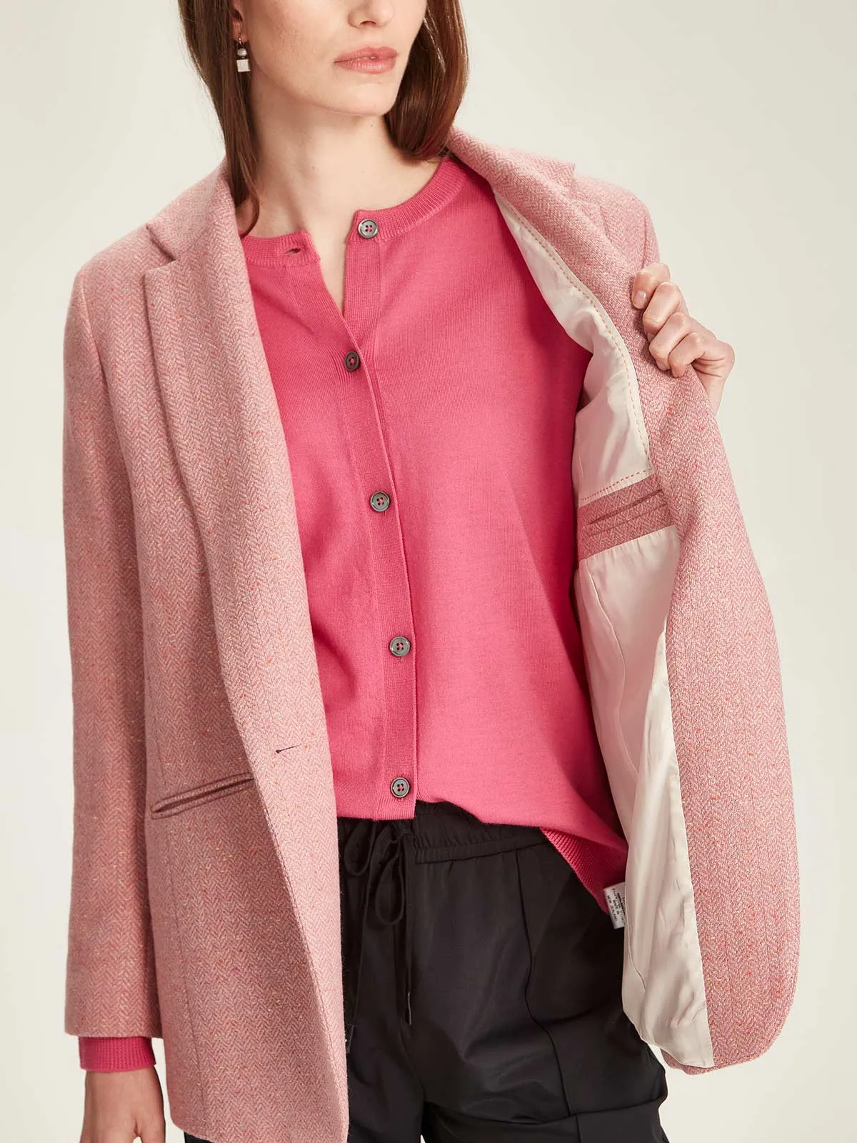 Sills Coco Tweed Blazer - Rose