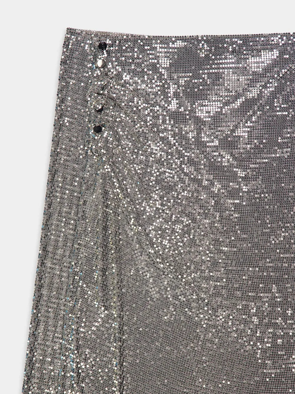 Silver Chainmail Draped Skirt