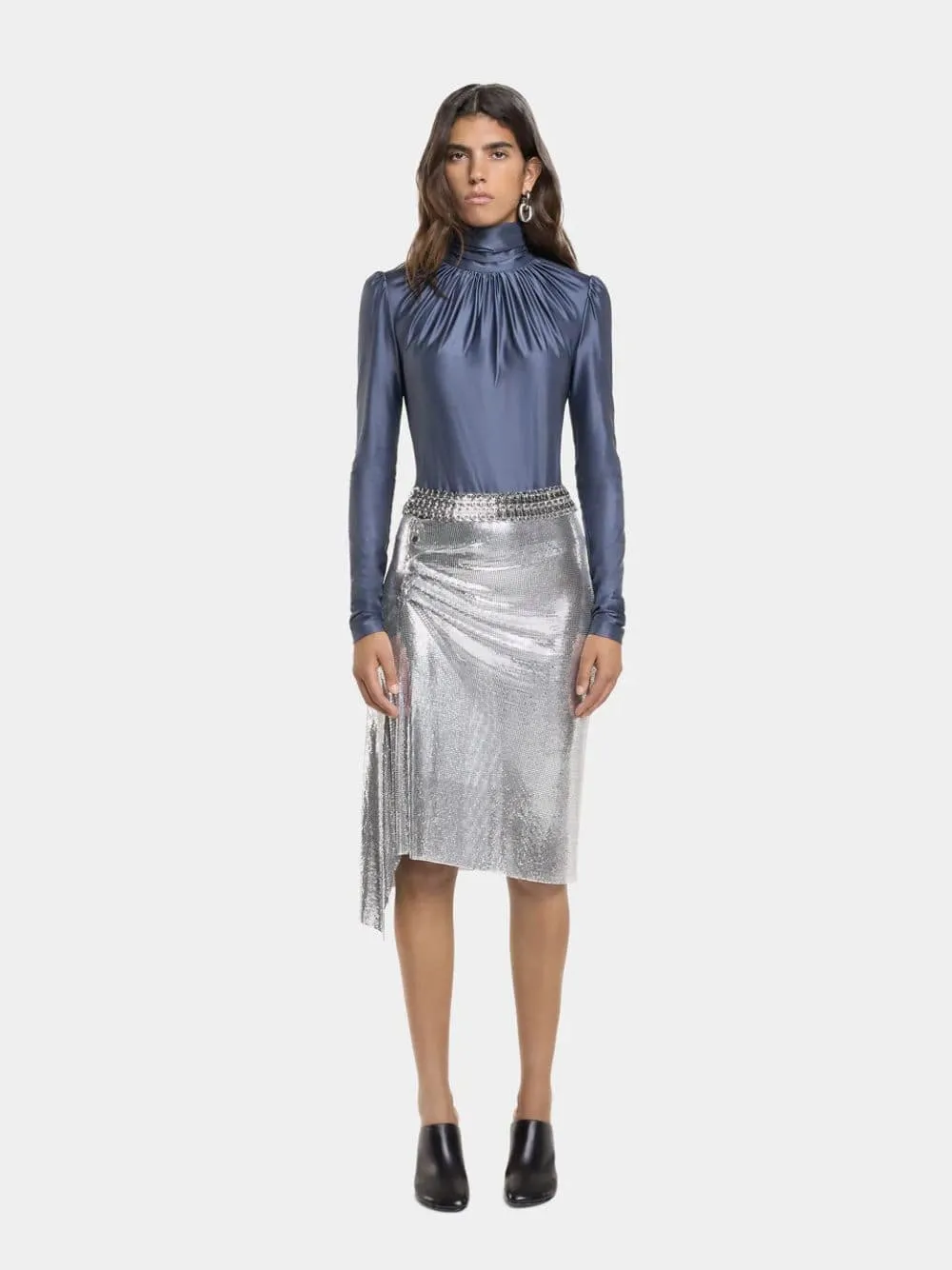 Silver Chainmail Draped Skirt