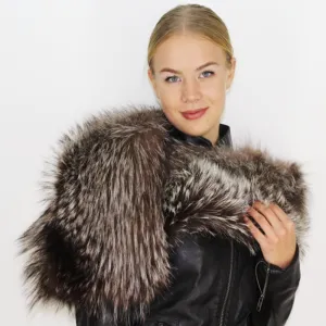 Silver fox stole/scarf