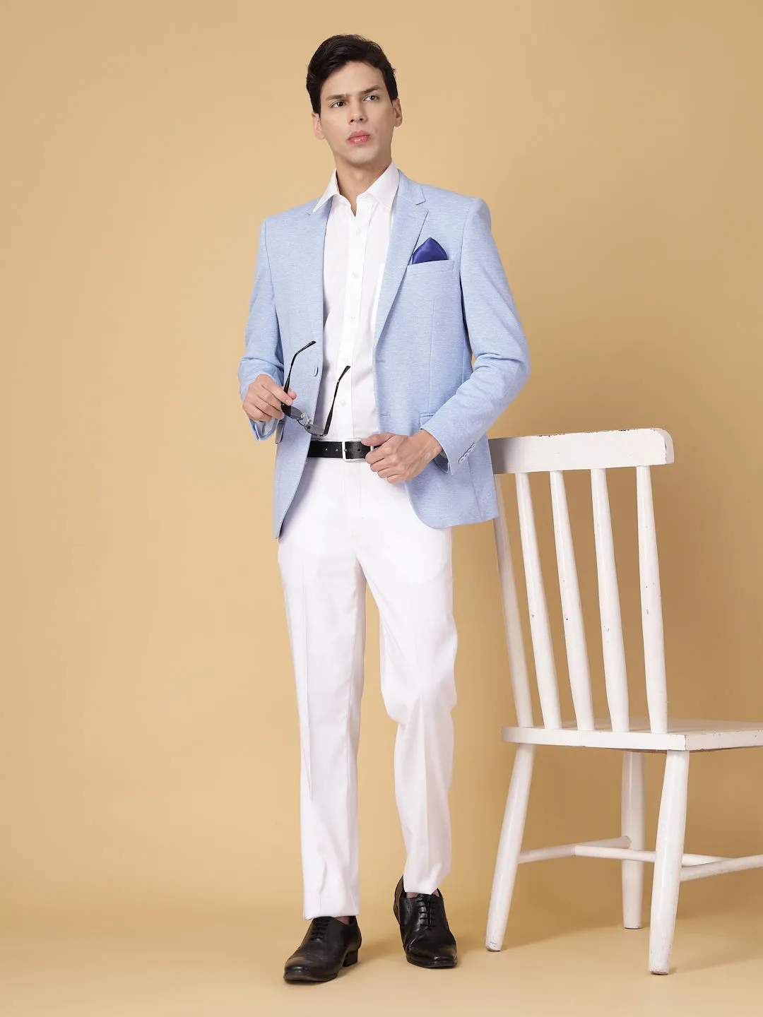 Sky Blue Uncrushable Structured Jacket