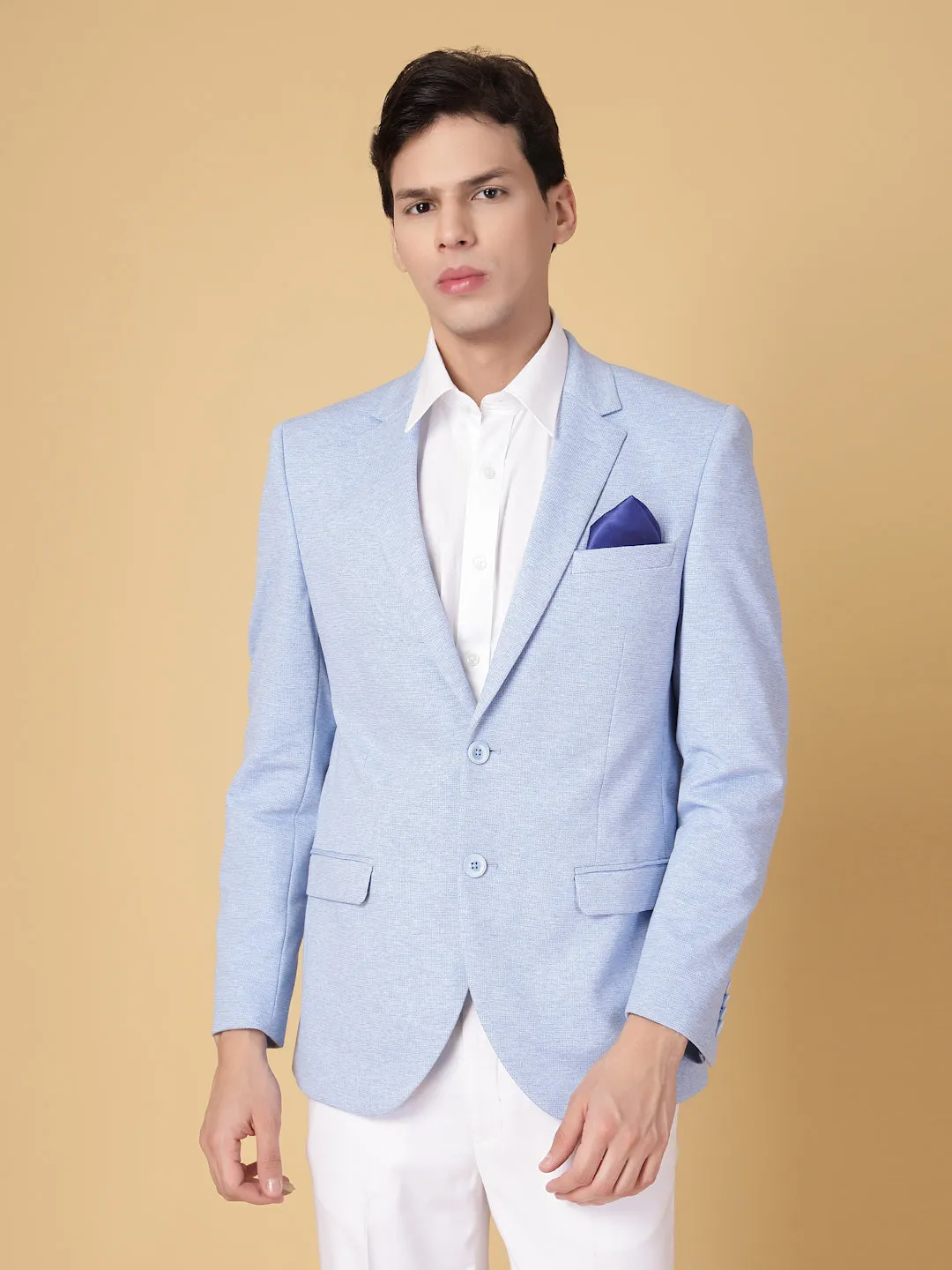 Sky Blue Uncrushable Structured Jacket