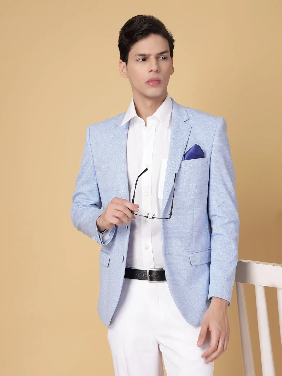 Sky Blue Uncrushable Structured Jacket