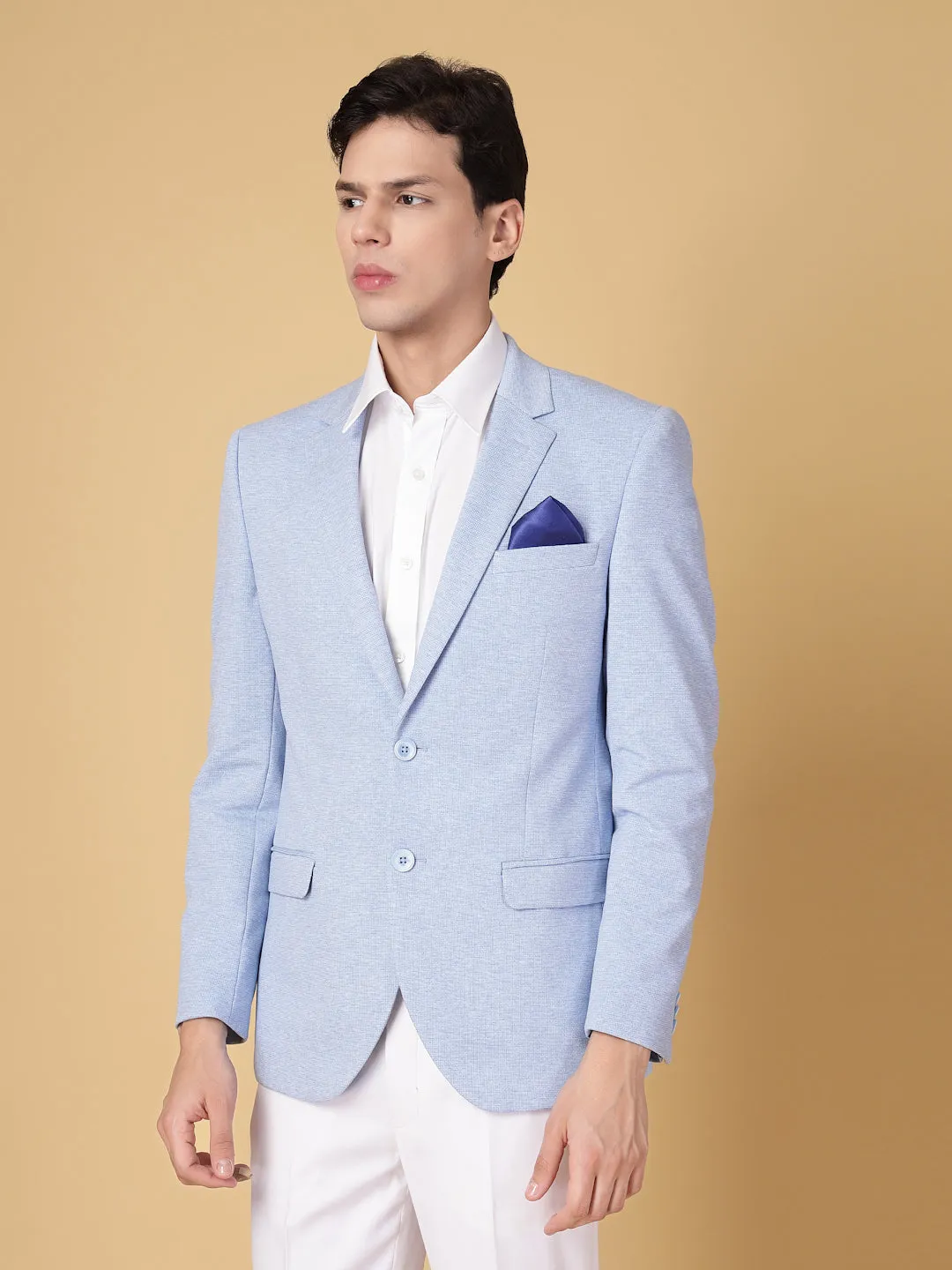 Sky Blue Uncrushable Structured Jacket