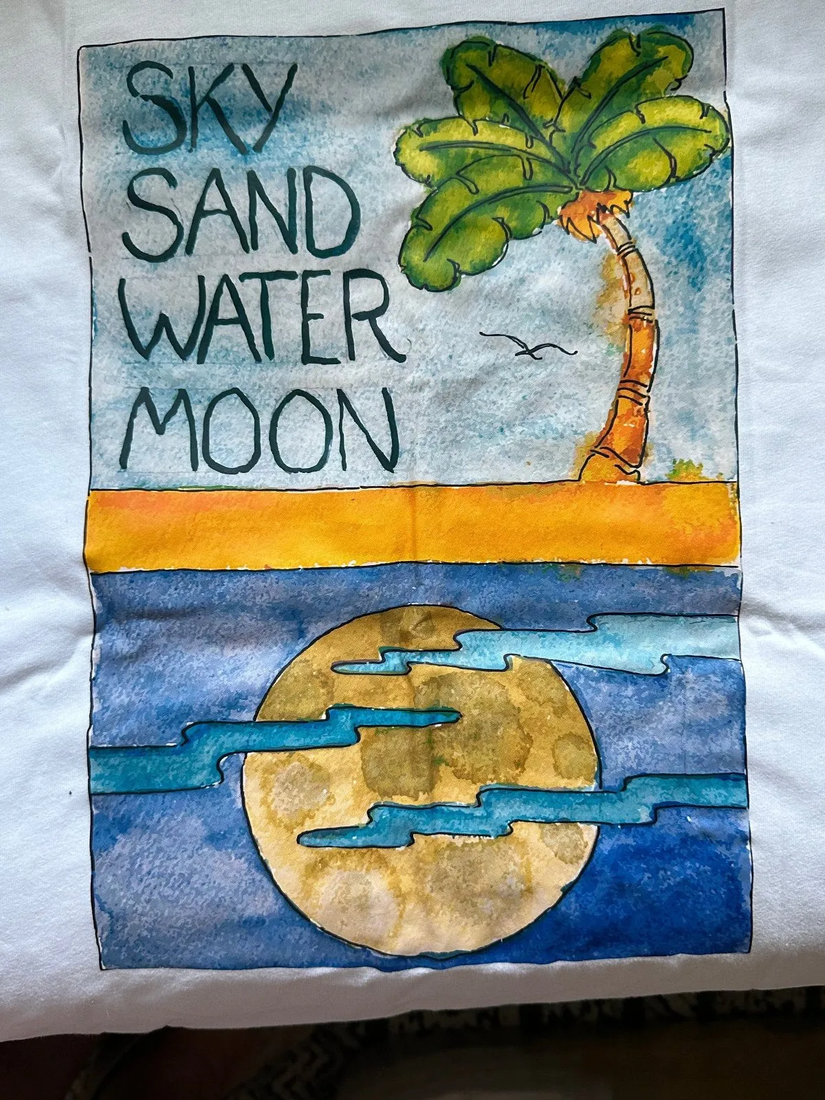 Sky Sand Water Moon, Ladies T-shirt