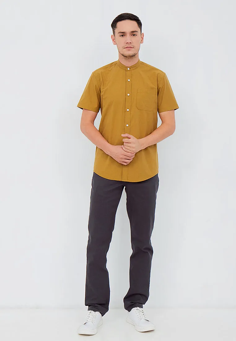 Slim Fit Stand Up Collar Shirt