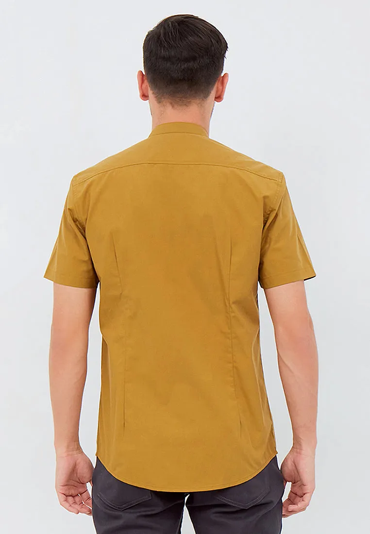 Slim Fit Stand Up Collar Shirt