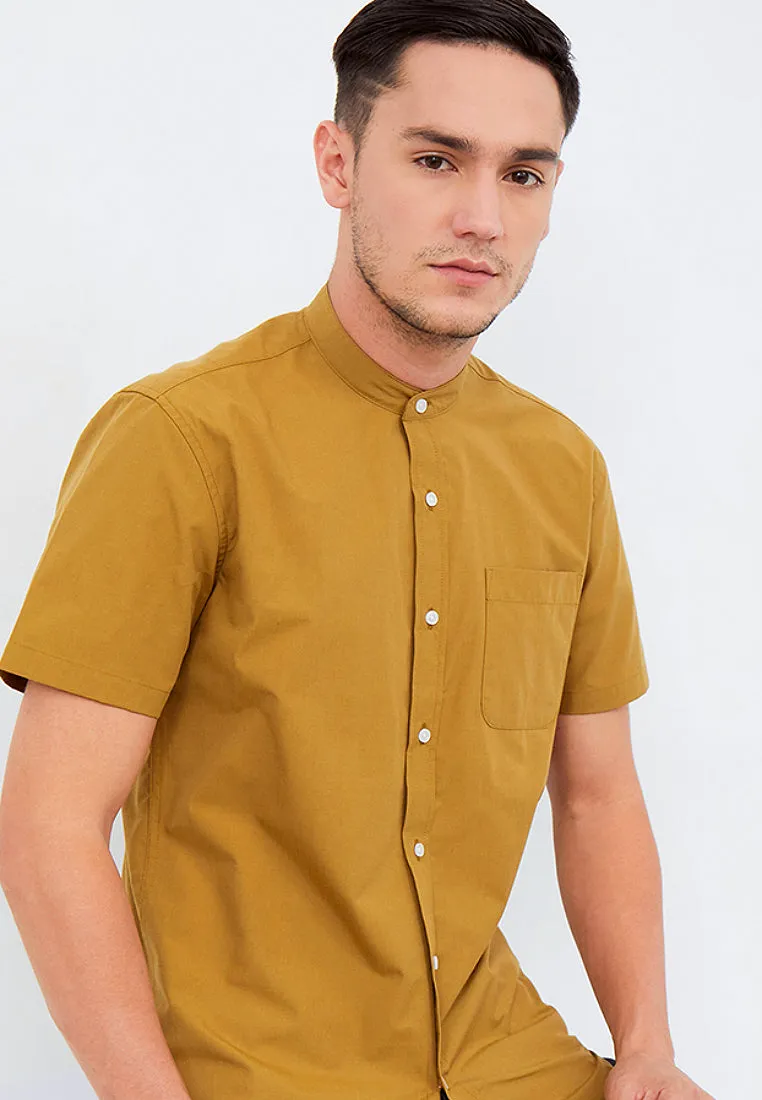 Slim Fit Stand Up Collar Shirt