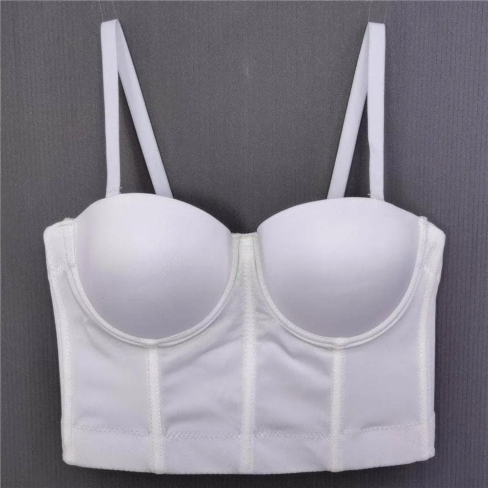 Solid Color Bustier Cami Top Bralette