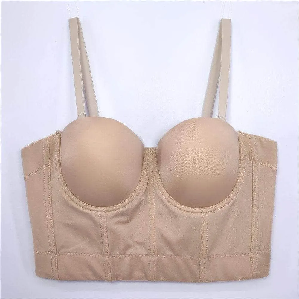 Solid Color Bustier Cami Top Bralette