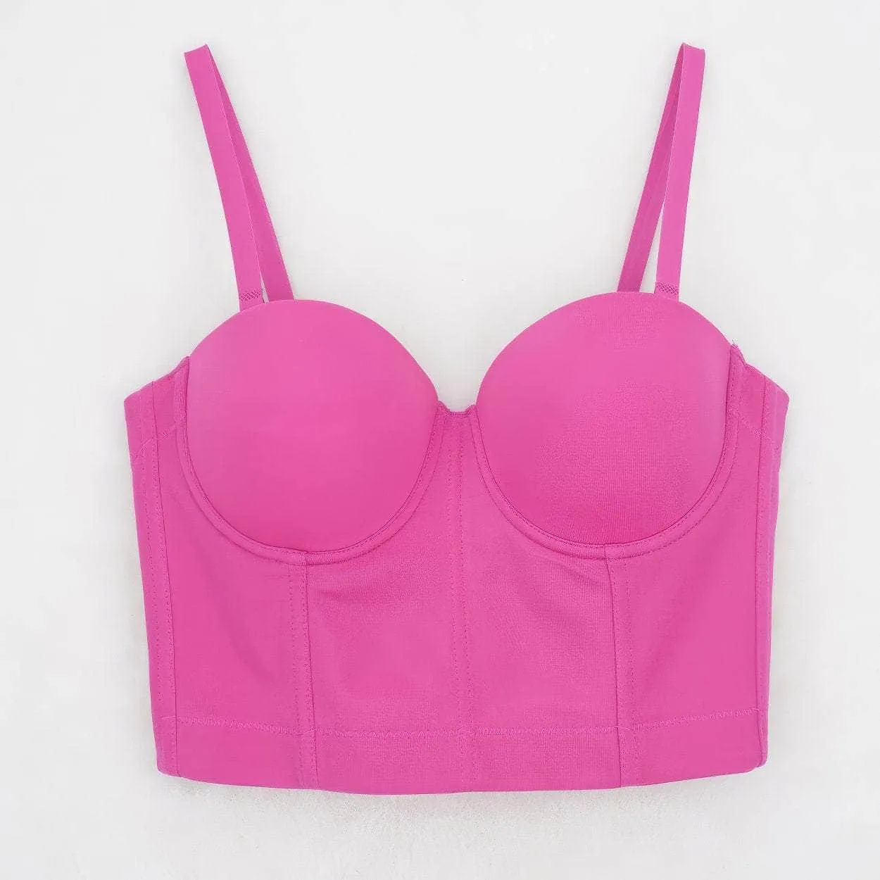 Solid Color Bustier Cami Top Bralette