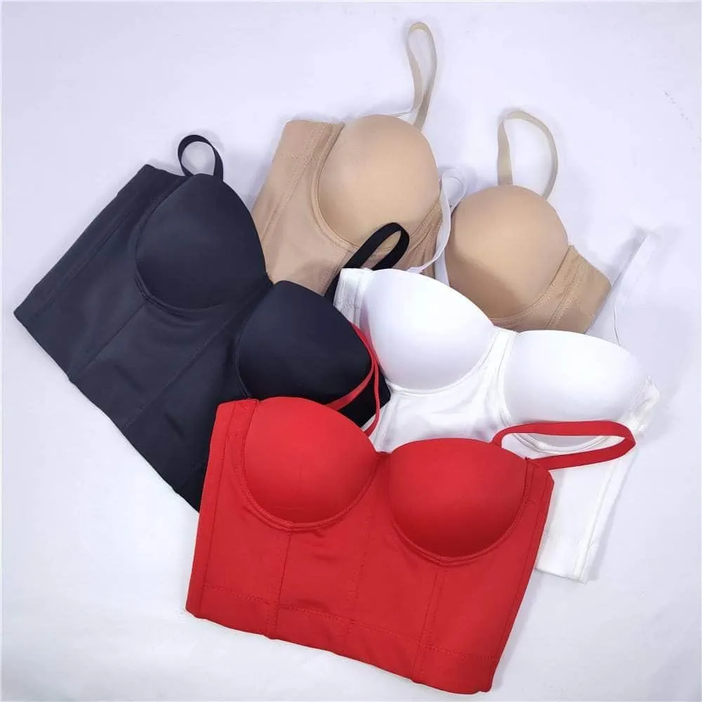 Solid Color Bustier Cami Top Bralette
