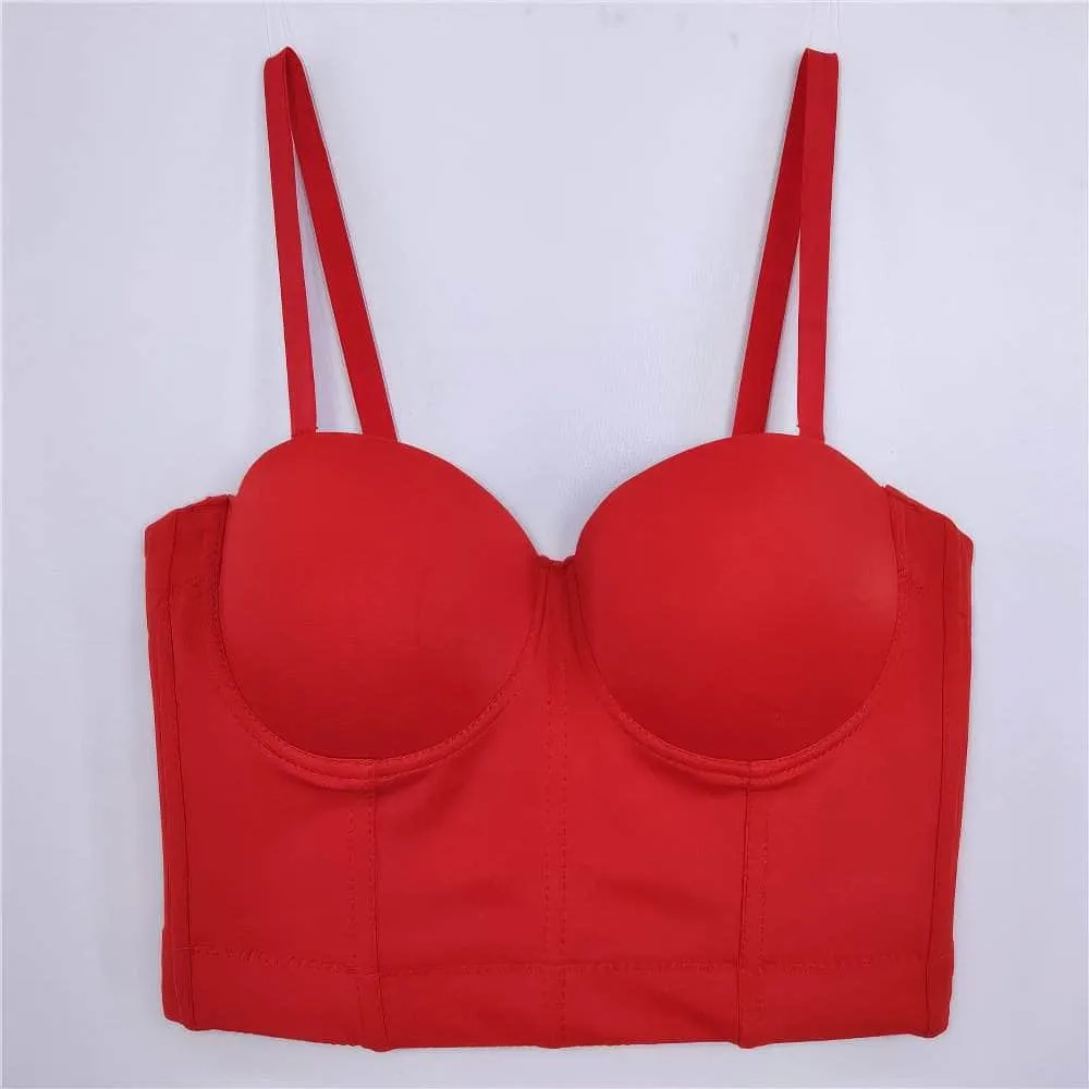 Solid Color Bustier Cami Top Bralette