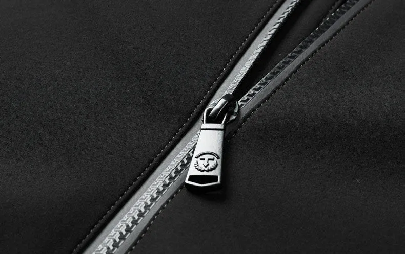Solid Color Water-Resistant Track Jacket with Hood
