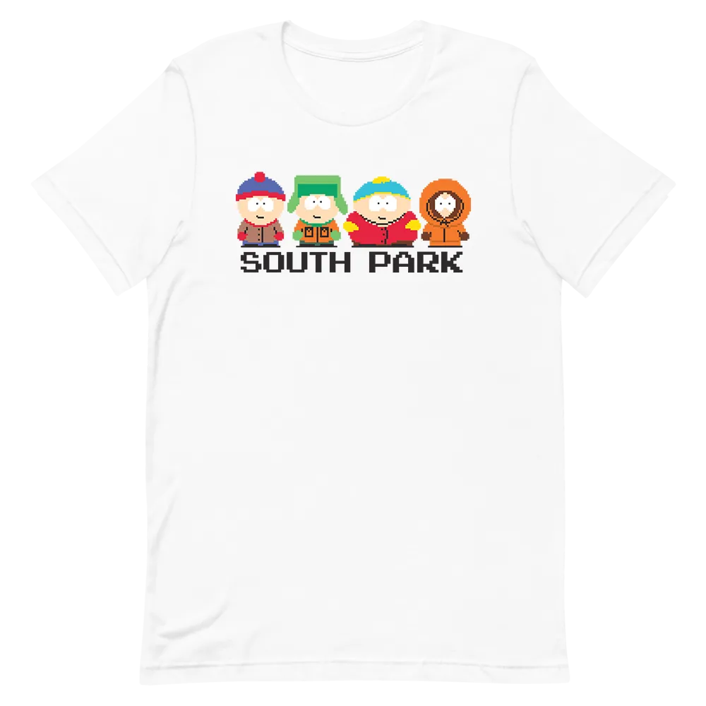 South Park 8-Bit Characters Adult Short Sleeve T-Shirt