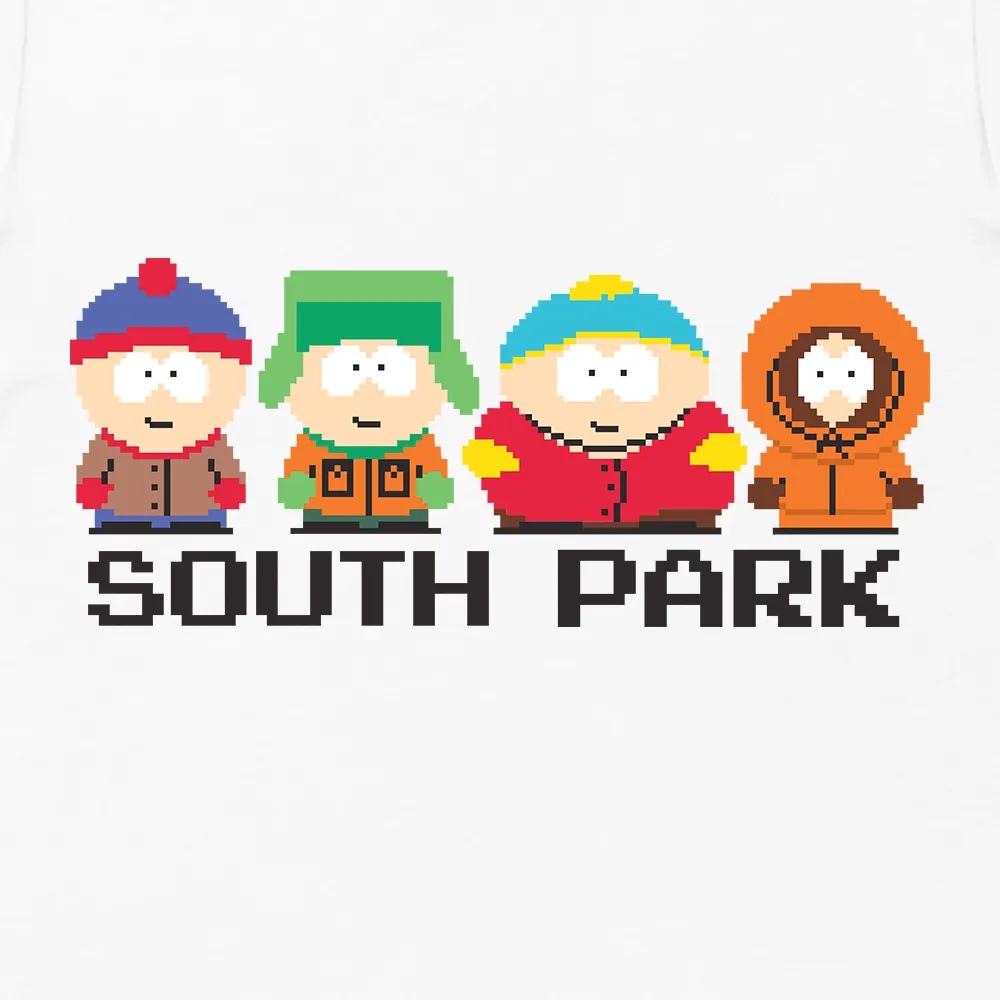 South Park 8-Bit Characters Adult Short Sleeve T-Shirt